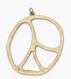 Gold Tone Augur Symbol Necklace Charm