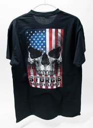 2021 Sturgis American Flag Skull T-shirt Size Large New