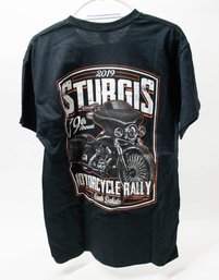 2019 Sturgis Rally Black Motorcycle T-shirt Size Large New