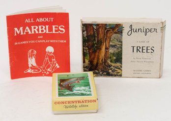 Vintage Card Games And Game You Can Play With Marbles Booklet