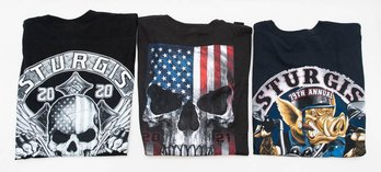 2019, 2020, 2021 Sturgis Skulls And Hog T-shirts Size Large New