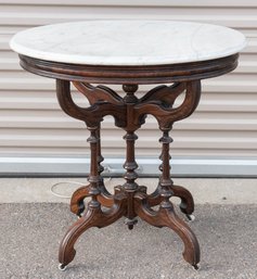 19th Century American Marble Top Parlor Table