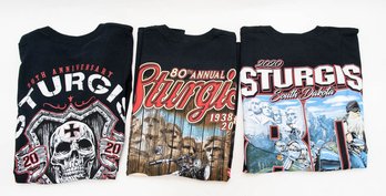 2020 Sturgis 80th Annual Motorcycle Rally Mount Rushmore And Skull T-shirts Size Large New