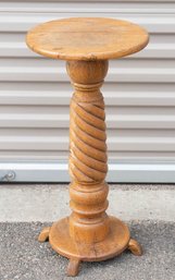 Barley Twist Oak Plant Stand