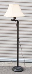 Bronze Finish Swing Arm Floor Lamp