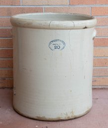 Large 20 Gallon Western Pottery Denver, CO Stoneware Crock
