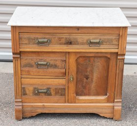 Antique Marble Top Eastlake Style Wash Stand