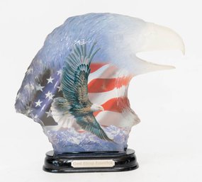 God Bless American Eagle Head Figurine