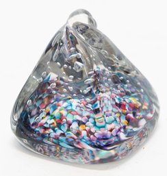 Hand Blown Cosmic Pebble Paperweight