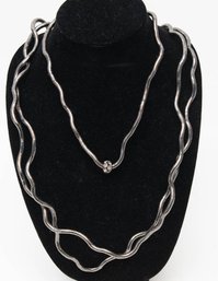 Silver Tone Re Shapeable Necklaces