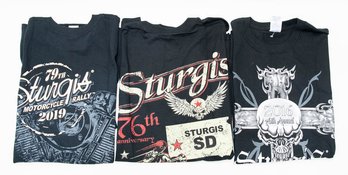 2016 And 2019 Sturgis Cross Skull, S.D. State, The Legend Lives On T-shirts Size XL New