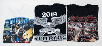 2015 And 2019 Sturgis Eagle, Welcome Riders And Bulldog T-shirts Size Large New