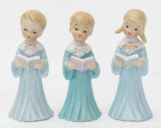 1950s Christmas Choir Girl And Boys Figurines Japan