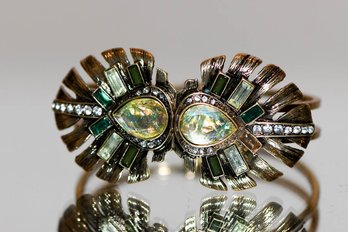 Opal Rhinestone Front Clasp Bracelet