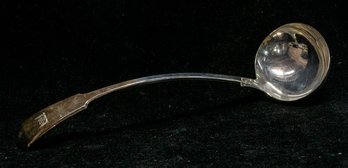 Circa. 1885 English Silver Plate Soup Ladle Plain Fiddle Patten