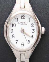 Vintage Dainty Caravelle By Bulova White Women's Stainless Watch