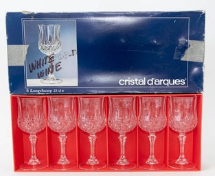 Cristal D' Arques Longchamp White Wine Goblets (6)