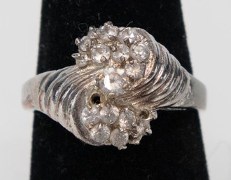 S.P. Lind Silver Plated Cubic Zirconia Ring Size 8.5'