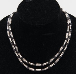 Claire's Black Resin And Silver Tone Bead Necklaces