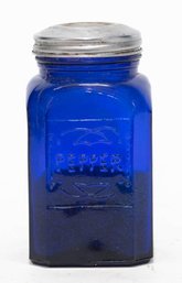 Cobalt Blue Depression Glass Pepper Shaker