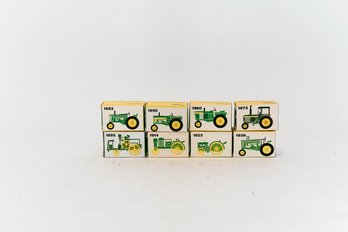 1970s ERTL John Deere Eight Miniature Toy Tractors