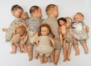 Lot Of Antique Composition Dolls (broken)