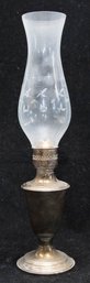 Gorham Electro Plate Oil Lamp With Glass Hurricane