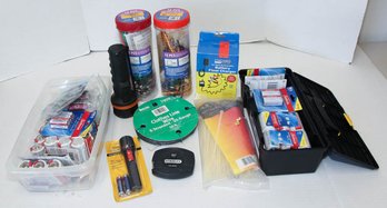 Lot Of Tools Including Flashlights And Clothes Line Wire