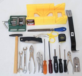 Lot Of Tools Including Mitre Box And Gerber Saw