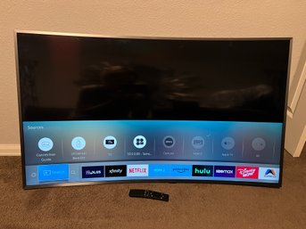 Samsung 47 Curved SmartTv With Attached Wall Mount And Remote