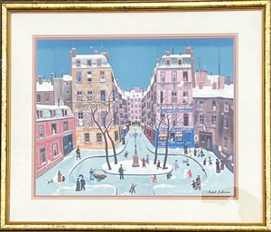 Mid Century Michel Delacroix La Place Furstenberg Silkscreen