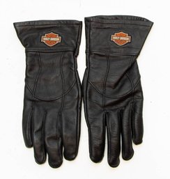 Harley Davidson Women's Black Leather Gloves Size Medium Like New