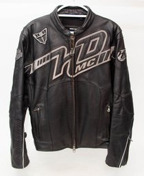 Harley Davidson HD MC 1800cc Black Leather Jacket Like New