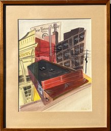1949 Bear Brand Watercolor Signed Lower Right Possibly Cill Lee