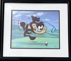 Looney Toons Limited Edition Taz Playing Golf Sericel 72/750