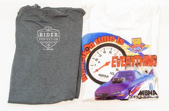 Look Twice For Motorcycles Allstate And MBNA Motorsports T-shirts Size XL