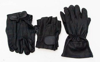 Milwaukee Leather, Fingerless And LG Motorcycle Gloves Sizes XXL And XL