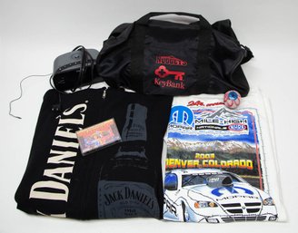 Jack Daniels Zip Up Hoodie, Timex Clock, Nuggets Duffel And Santana Sacred Fire Tape