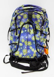 Jansport Green And Blue Flower Backpack