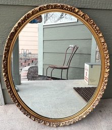 Vintage Gilt Framed Oval Mirror