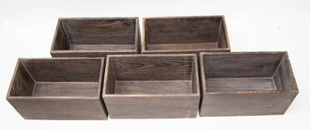 5 Wood Planter Storage Bins From The Container Store