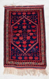 Hand Knotted Afghan Akhche Wool Rug Bohemian