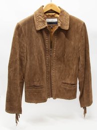 Saguaro Women's Suede Leather Fringe Jacket Size Medium