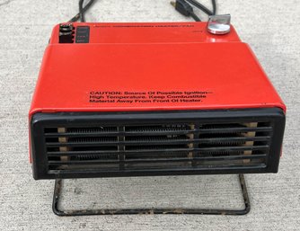 1970s Sears Combination Heater/Fan In Rust Red
