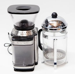 Cuisinart Coffee Bean Grinder And Bonjour Coffee Press