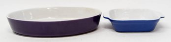 Blue And Purple Stoneware Baking Dishes