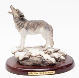 The Grey Rock Collection Of A Howling Wolf Figurine