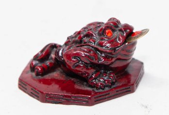 Chinese Feng Shui Mini Money Frog With Coin