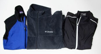 Patagonia Vest, Columbia Fleece And Ashmei Rain Jacket