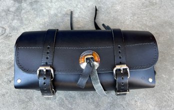 Harley Davidson Black Leather Bar Tool Bag New